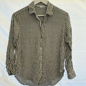 Jane+ Delancey Striped Black and White Women's Top Antropologie